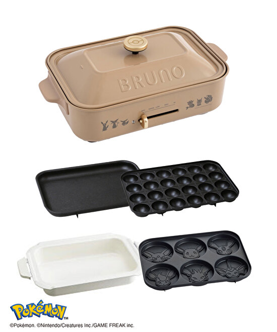 イーブイフレンズコンパクトホットプレート＋セラミックコート鍋セット