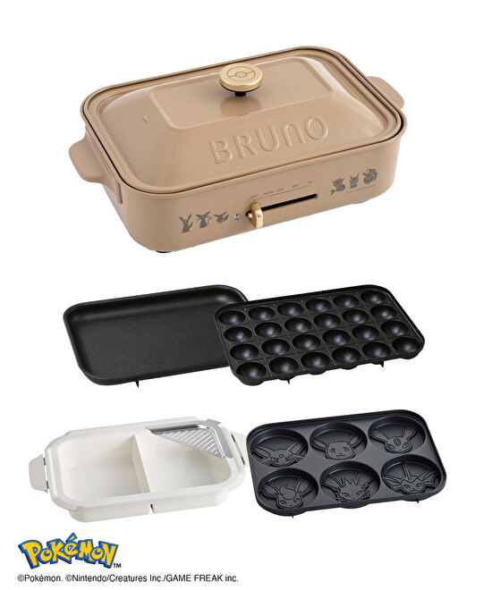 イーブイフレンズコンパクトホットプレート＋仕切り鍋セット