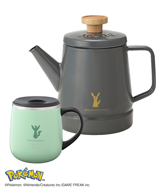 イーブイフレンズホーローケトル +蓋つきステンレスマグshort