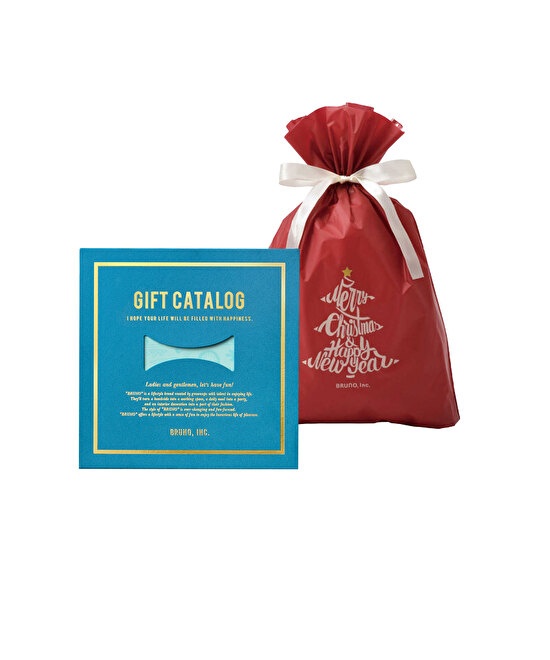 BRUNOカタログギフト（ライトブルー）クリスマスギフト巾着セット