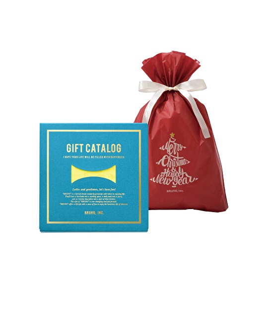 BRUNOカタログギフト（レモンイエロー）クリスマスギフト巾着セット