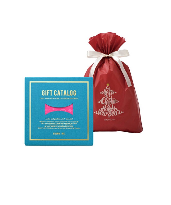 BRUNOカタログギフト（マゼンタピンク）クリスマスギフト巾着セット