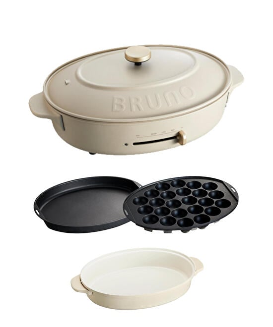 BRUNO oval hot plate ブラック