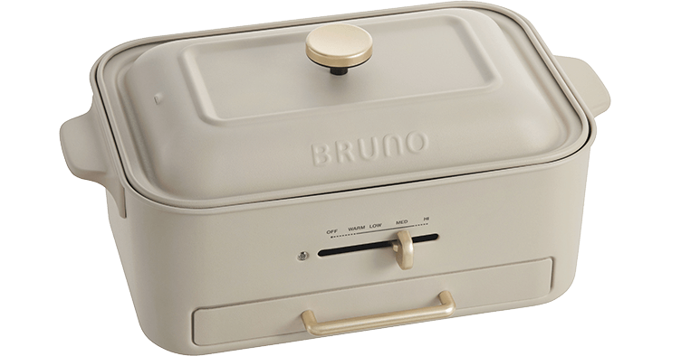BRUNO ブルーノ ホットプレート グランデサイズ 本体 プレート3種 (たこ焼き 平面 深鍋) ペアHASHI 箸 （ ピンク × ブル