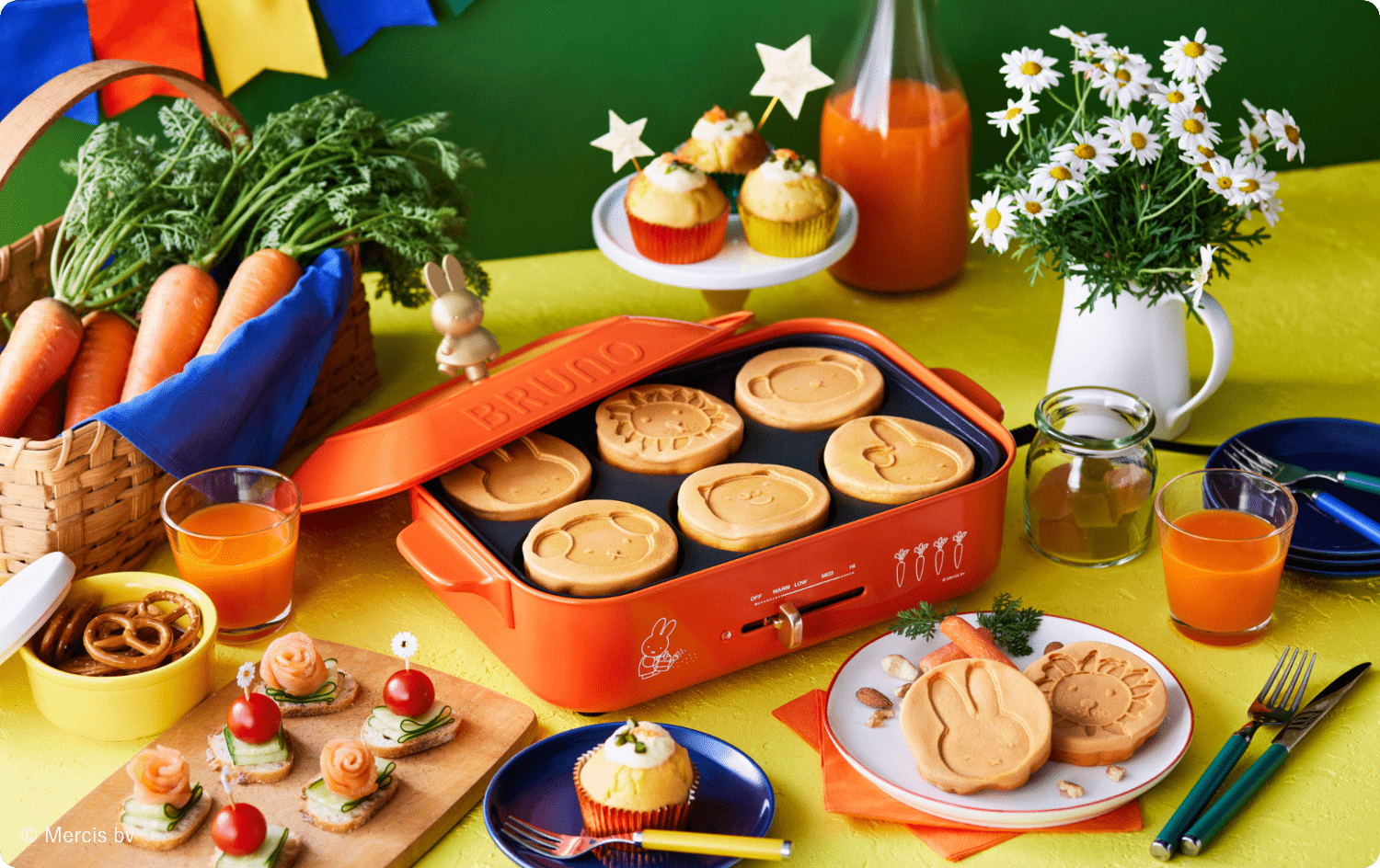 ブルーノ ミッフィー ホットプレート miffy × BRUNO コラボレーションキッチンアイテム|コンパクト