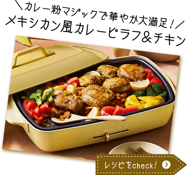 ホットプレート22SS限定カラー Enjoy!Spice&Curry!!｜ブルーノ