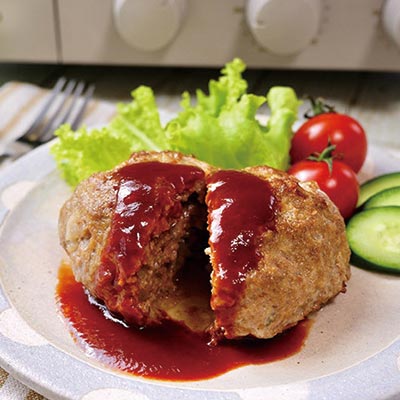 肉汁溢れる!ふっくらジューシーハンバーグ