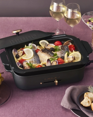 コンパクトホットプレート セラミックコート鍋セットキャストブラック