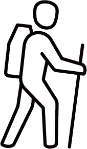 ハイキングに