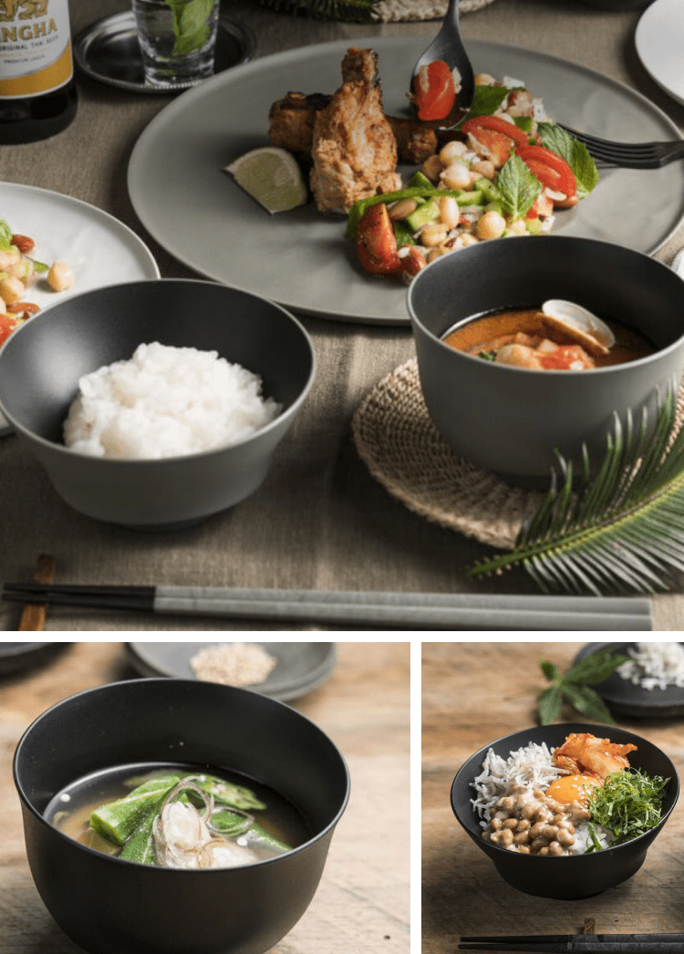お茶碗、汁椀とお箸のペアセット 使用シーン1