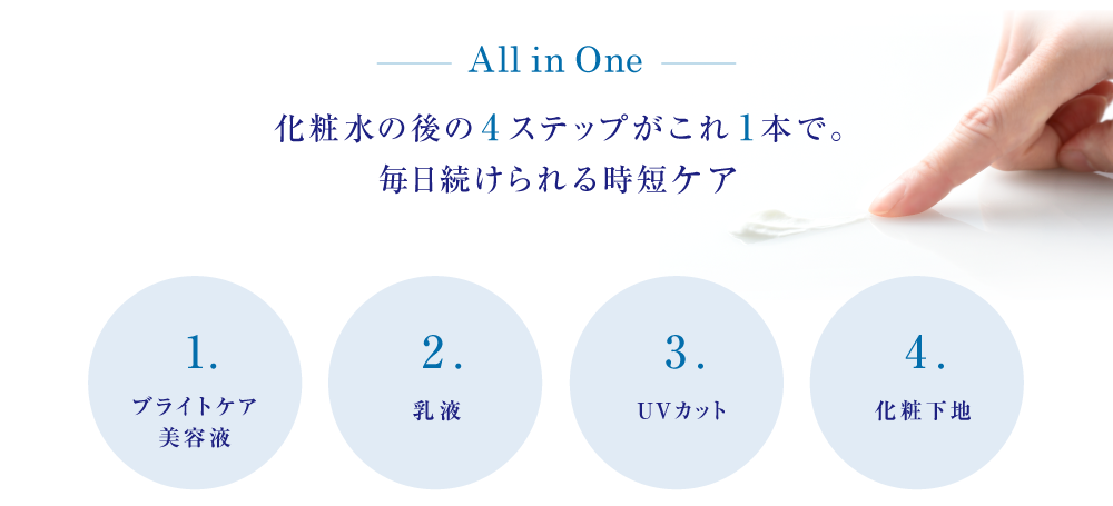 化粧水の後の4ステップがこれ1本で。毎日続けられる時短ケア